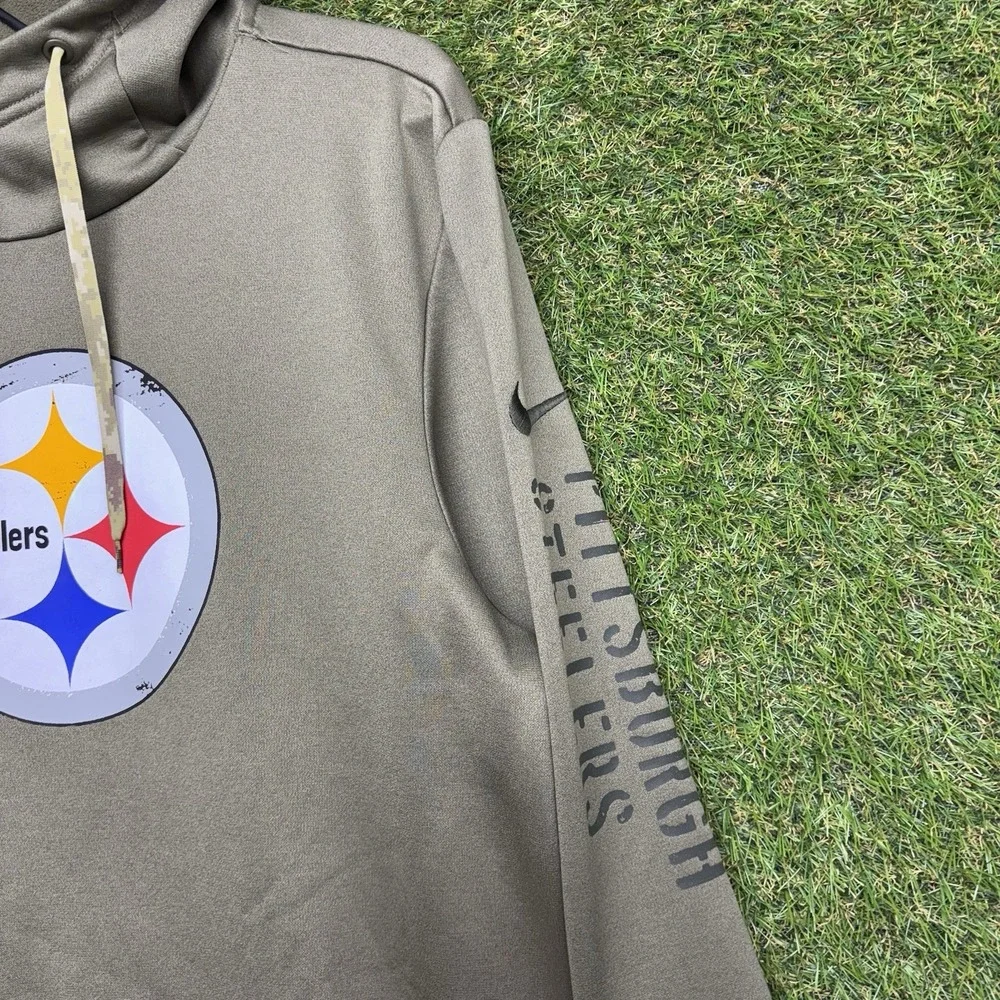 Nike Pittsburgh Steelers Salute To Service Hoodie Mens Small Military On Field